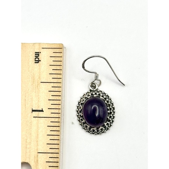 Amethyst‎ Sterling Silver Earrings - Picture 7 of 8
